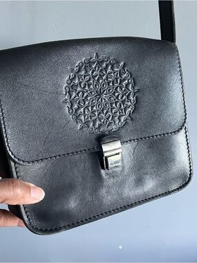 Black Leather Crossbody Bag